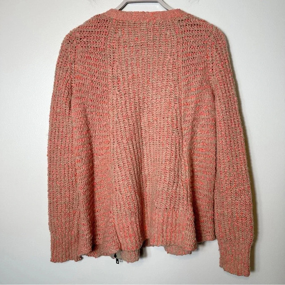 Anthropologie MOTH Wool Alpaca Blend Sweater Small Pink Pullover Chunky Knit - Picture 3 of 10
